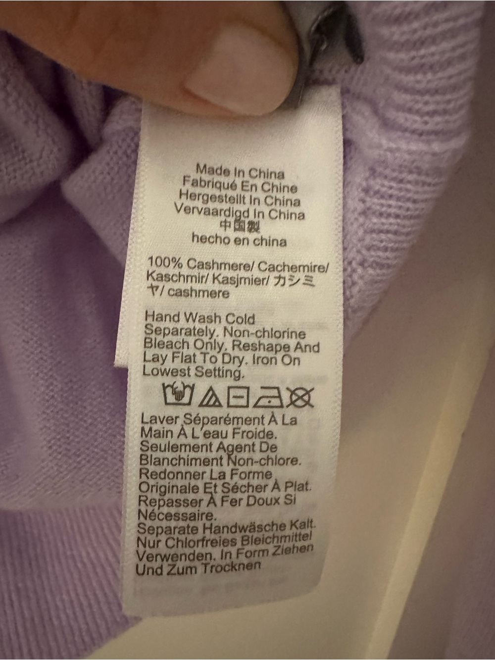 NWT J.Crew Cashmere Classic-Fit Crewneck Sweater Sweet Hyacinth Large *tag loose - Picture 10 of 12